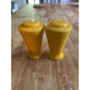 VINTAGE FIESTA HARLEQUIN Salt & Pepper Shakers Yellow